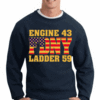NY Fire Department's logo, Screened 3 colors on a Sweatshirt.