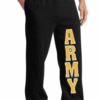 West Point - Straight Leg Sweat Pants with hemmed legs and pockets.  Screen Printed 2 colors.