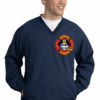 NY Fire Department's logo Embroidered on a 'V' Neck Pullover Jacket.